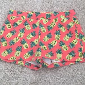 Pink Pineapple Cloth Shorts